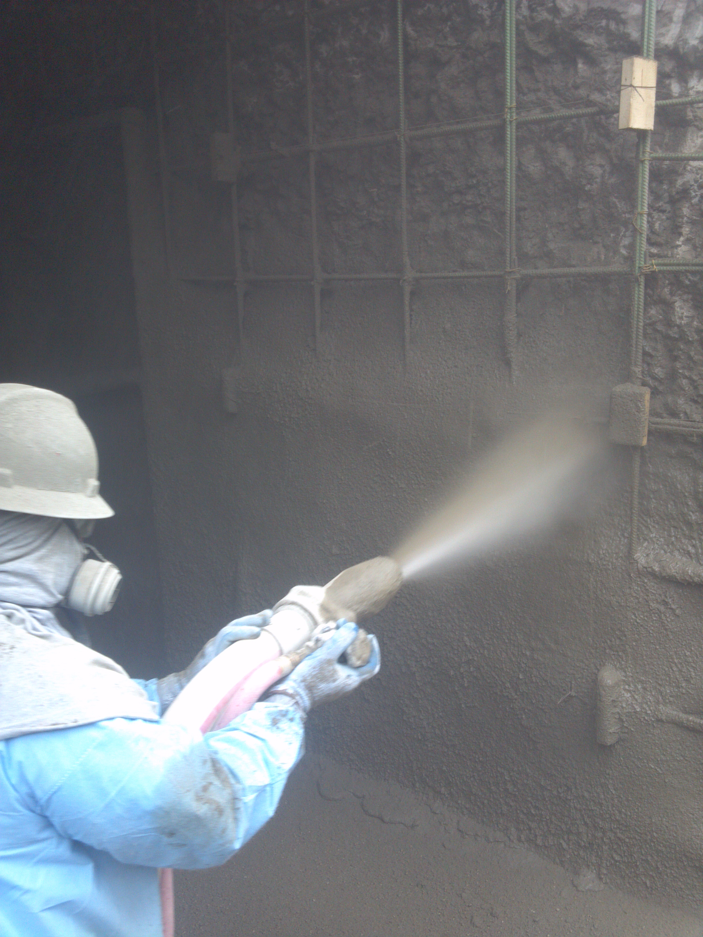 Spraying gunite at Fort Mott Historic landmark NJ.jpg