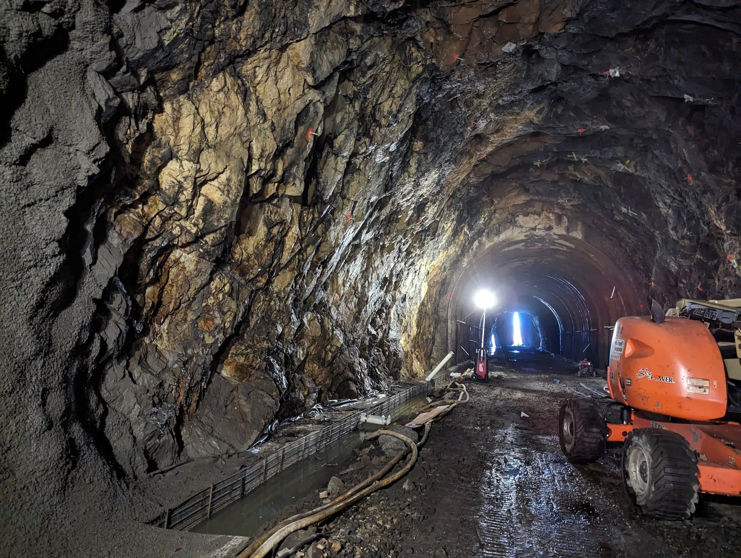 Existing rock blasted surface