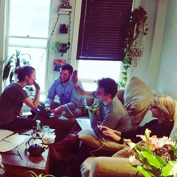 High fives for a killer Aspen Snowball.  More epic photos to come.  @messengeraspen @millardg27.  @juliethorneengels.  More epic snowballs to be had.