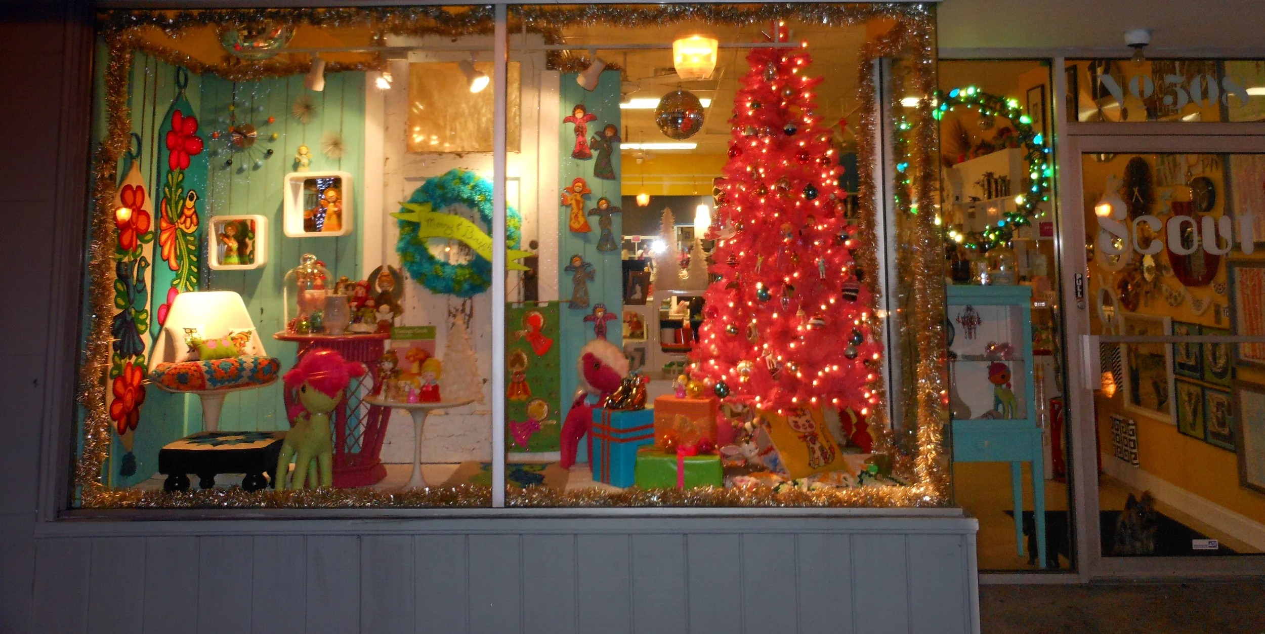 Scout Royal Oak holiday window display