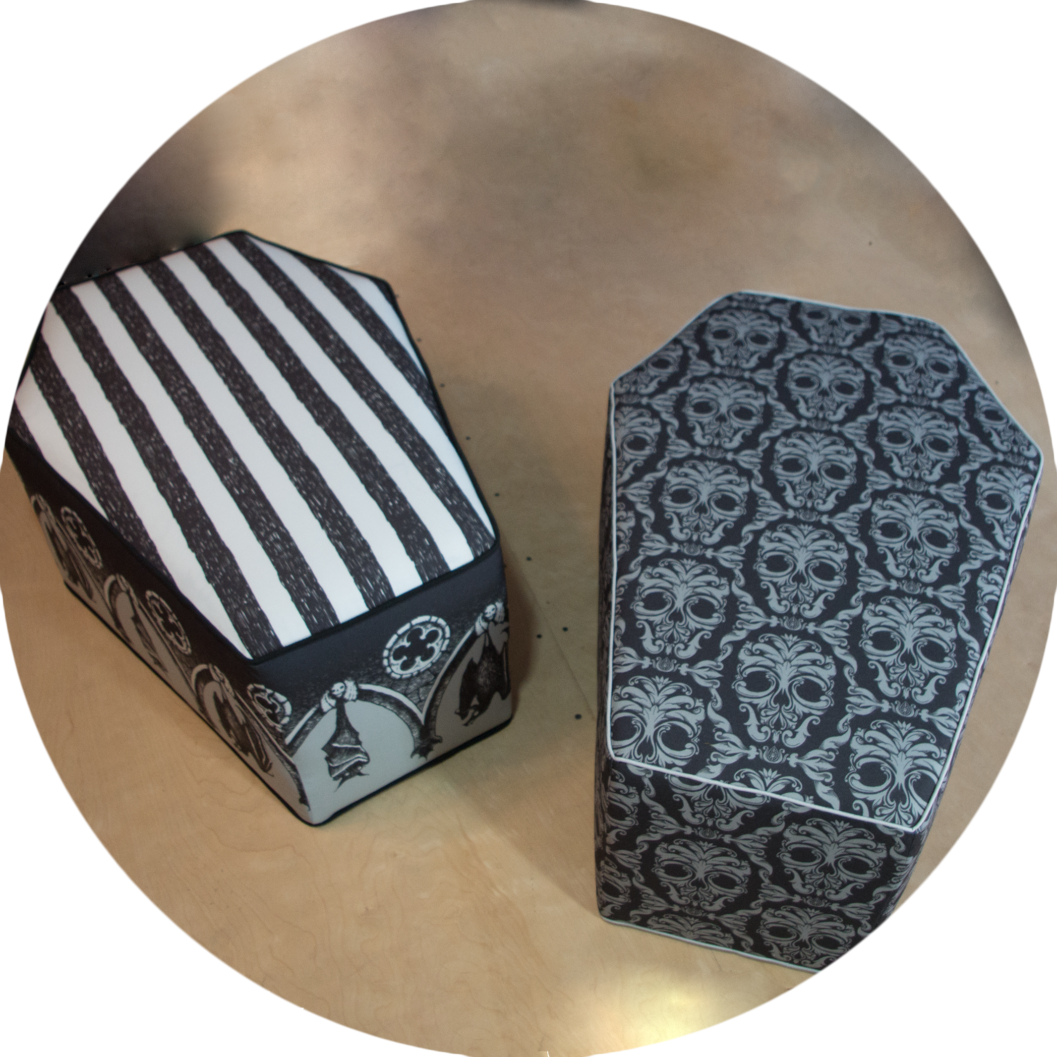 Custom Coffin Ottoman