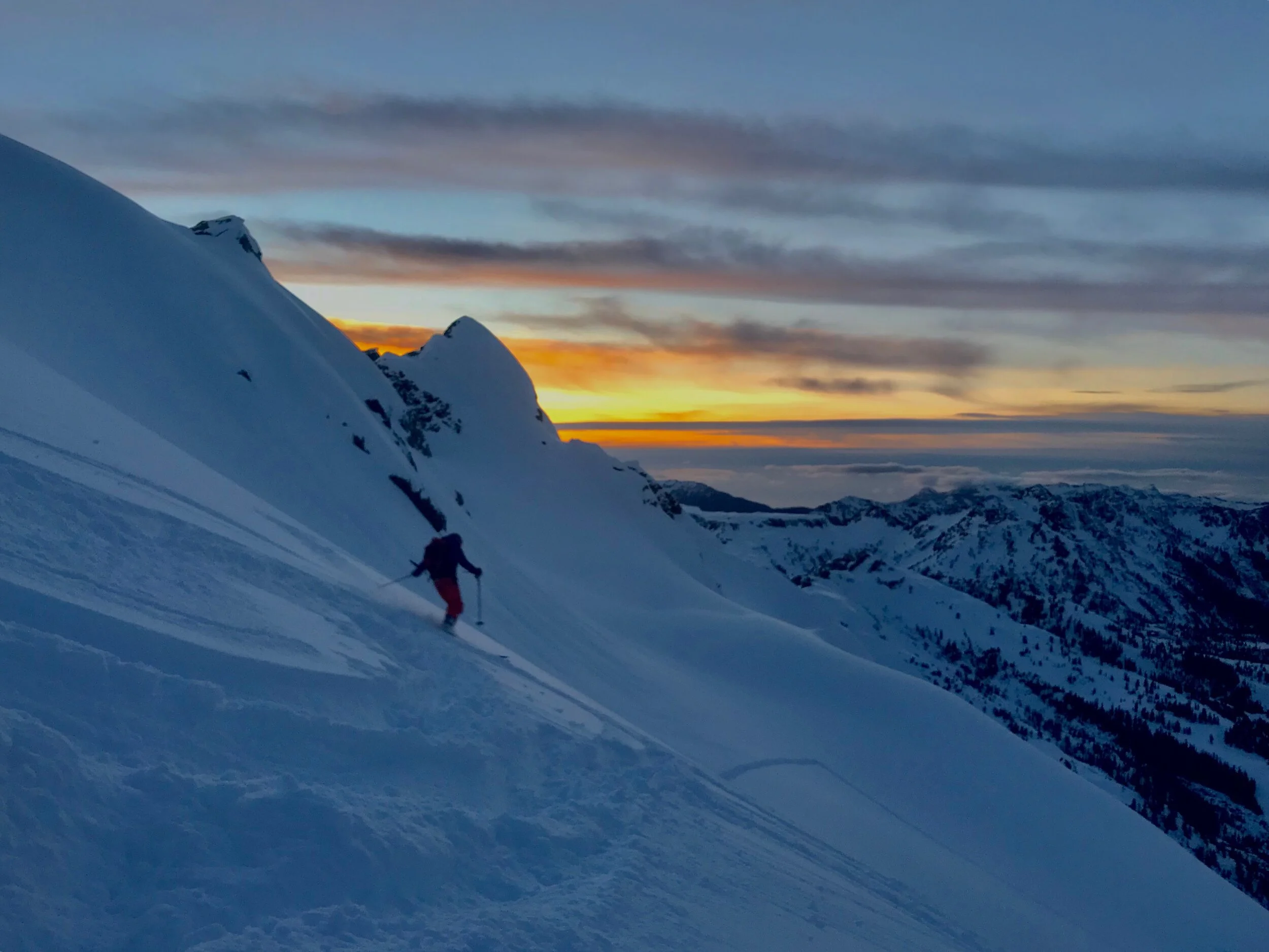 Sunset on the White Salmon Glacier - North Cascades, WA