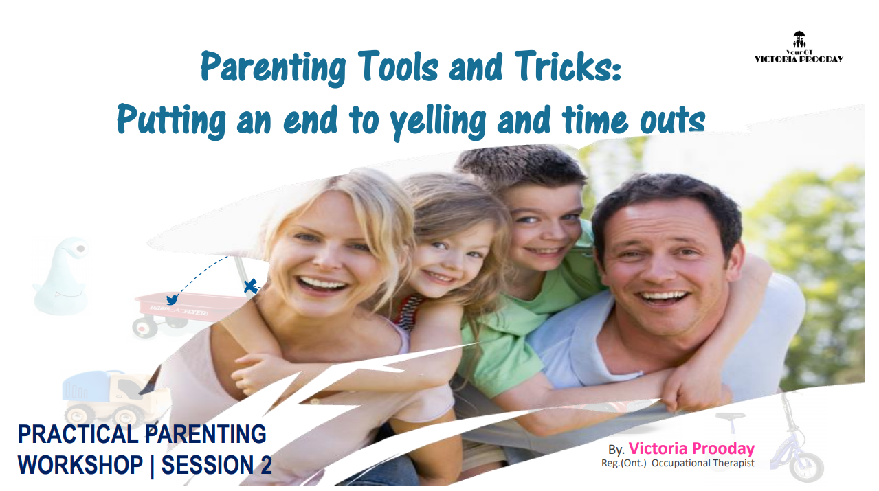 Parenting Tools and Tricks: Putting and end to yelling and time outs. Video Recording. Read more...