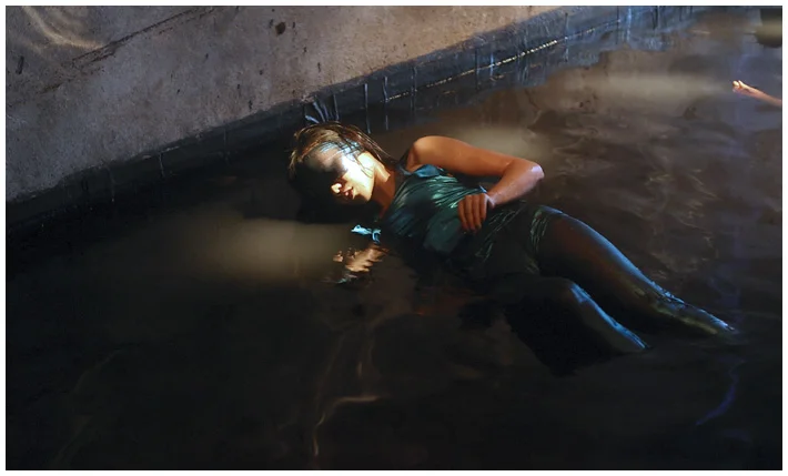 Mee Ae Caughey with Butoh company Vangeline Theater in Naiads Metal (2004)
