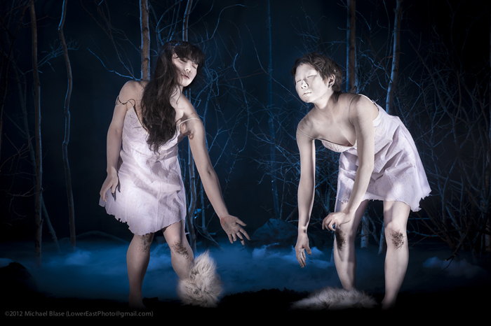 Shiho Tanaka and Maiko Ikegaki with Vangeline Theater. Photo by Michael Blase