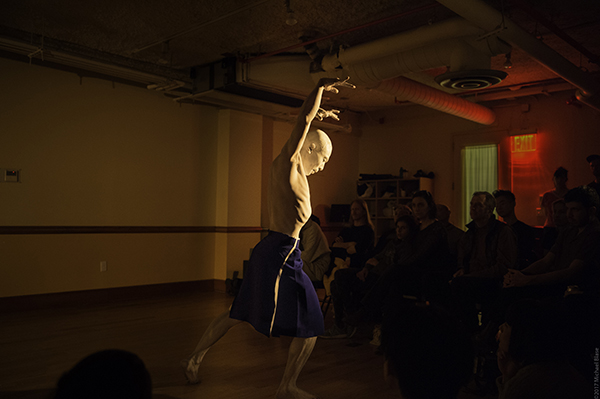 Dai Matsuoka in Nine with Vangeline Theater/New York Butoh Institute. 2018. Photo By Michael Blase.