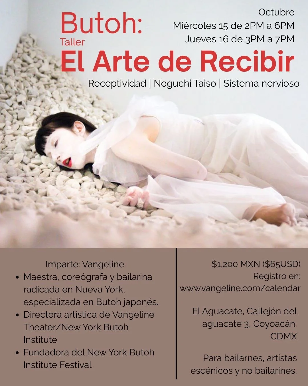 Butoh workshop with Vangeline in Mexico City--Taller de Butoh con Vangeline en Ciudad de México