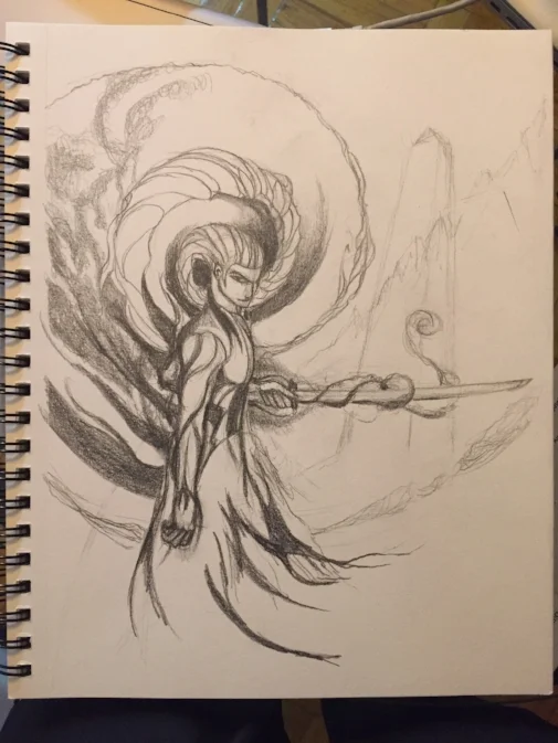 "Shadow Guardian Sketch" - March, 2016
