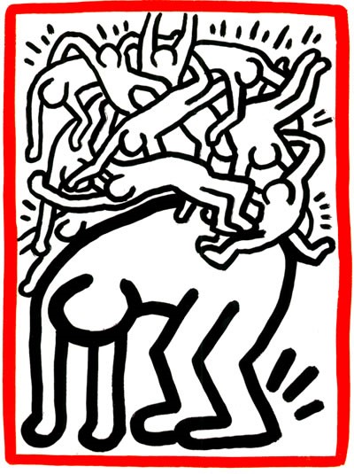 Image 2: Keith Haring – Fight AIDS Worldwide, 1990. Lithograph. Keith Haring Foundation, New York.