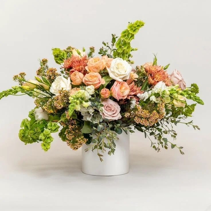 Peach and Cream Floral Arrangement
