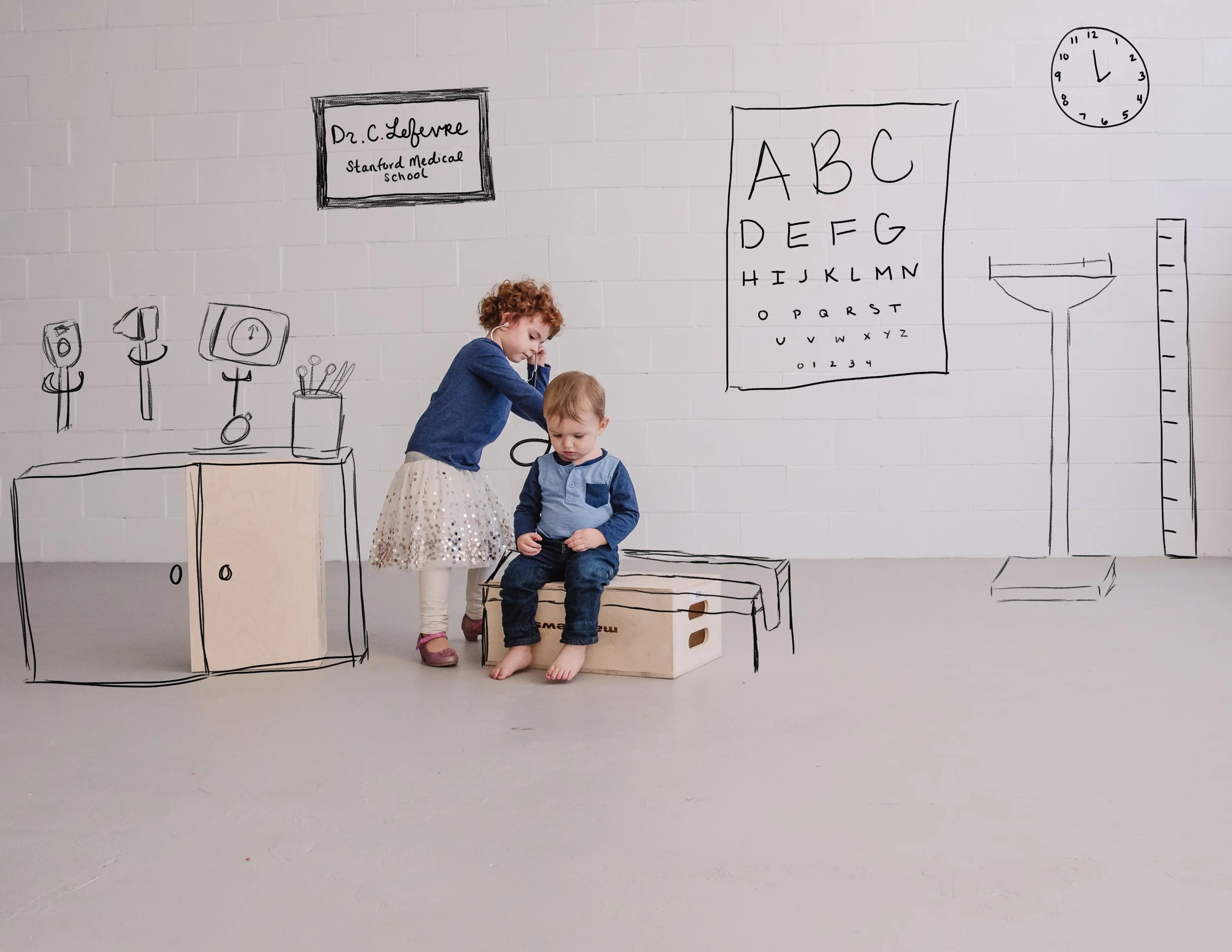 Dr. Cora gives Max a check up. I wish I would have taken video of this scene. Max was doing the most adorable deep breathing.