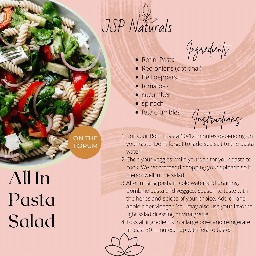 Today we help you answer the most asked question in the world...&rdquo;What should I eat today?!&rdquo; This simple yet filling salad is great because it will last more than one day and can be modified to suit your taste. Try it with gluten free past