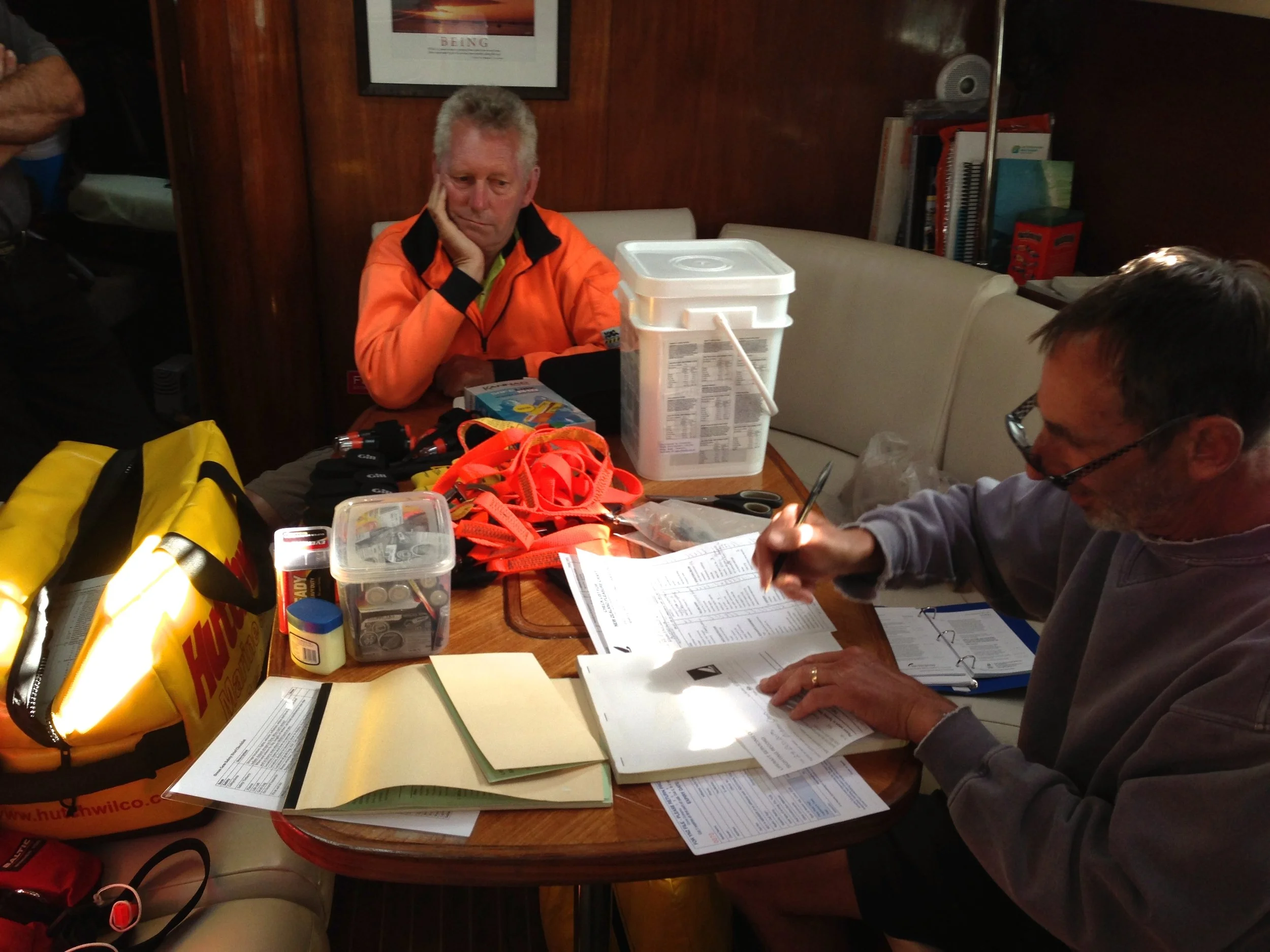 Safety inspection before crossing the Tasman Sea