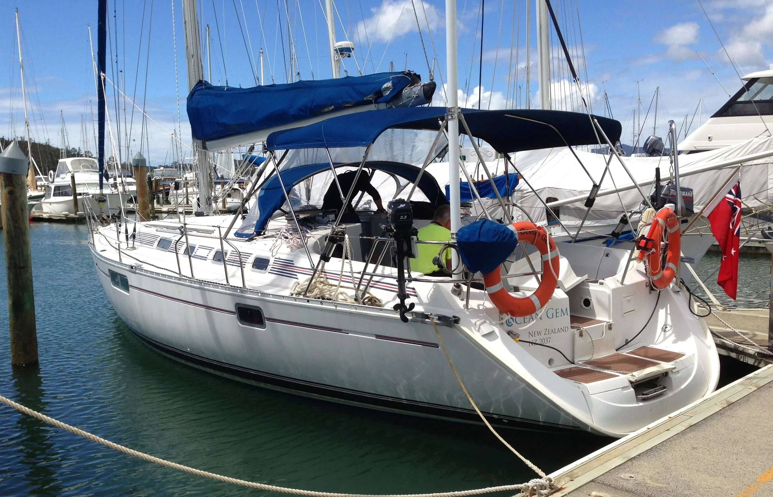 Berthed at Opua Marina before going ocean sailing