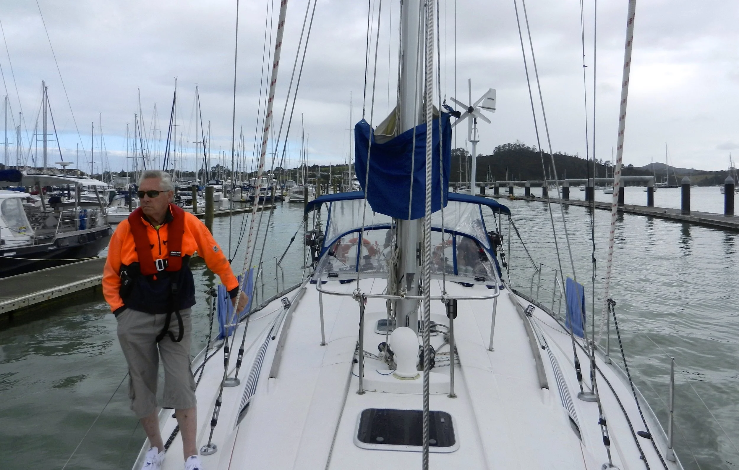 Berthing at Opua Marina, Bay of Islands
