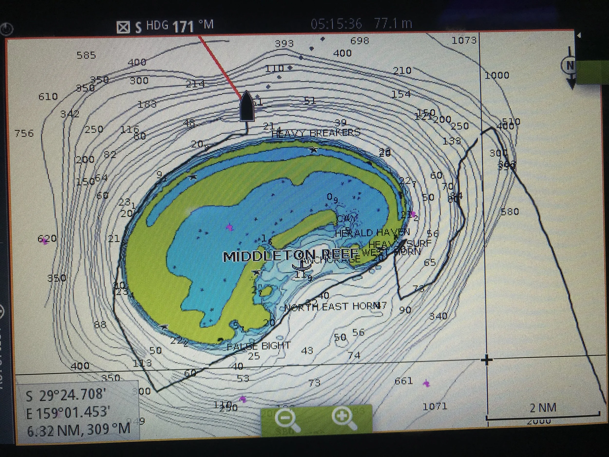 Middleton Reef Map