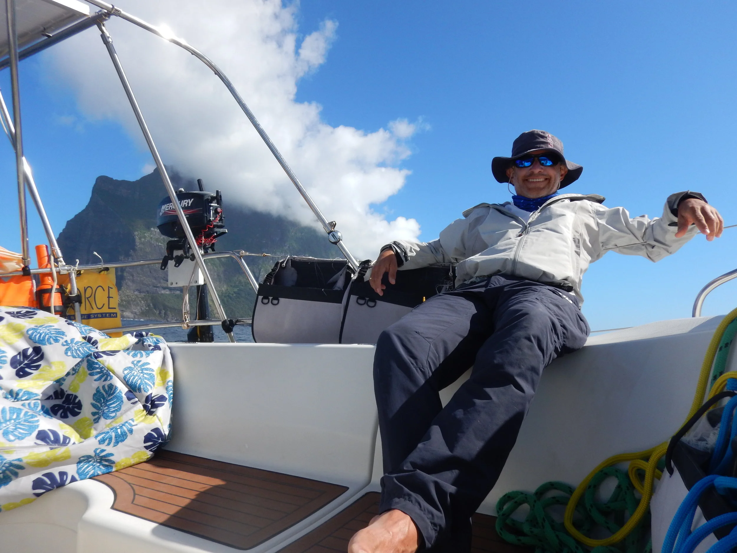 Visiting Balls Pyramid by Beneteau yacht