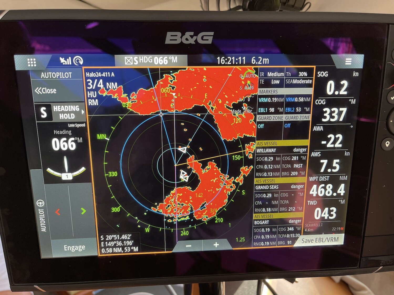 Using radar to monitor rain front and AIS vessels