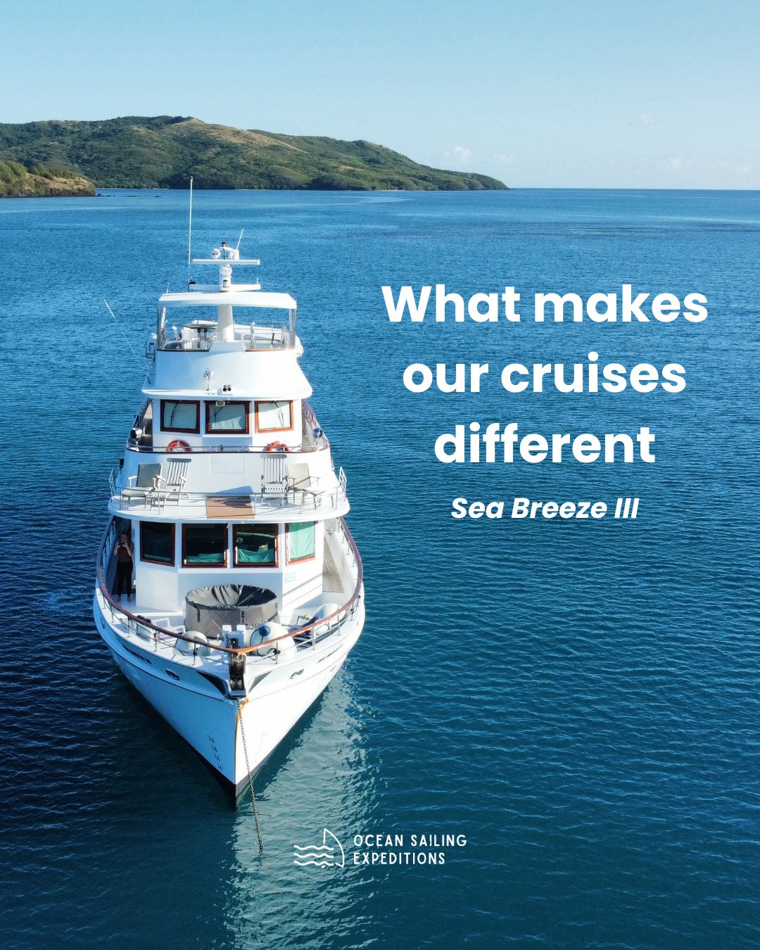 Looking for a cruise that&rsquo;s not like the rest? 🌊⁠
⁠
Aboard Sea Breeze III, you&rsquo;ll enjoy:⁠
⁠
✔️ A true small-group experience (no 60-person crowds!)⁠
✔️ Private ensuite cabins and space to unwind⁠
✔️ Fresh, catered meals - no overwhelming