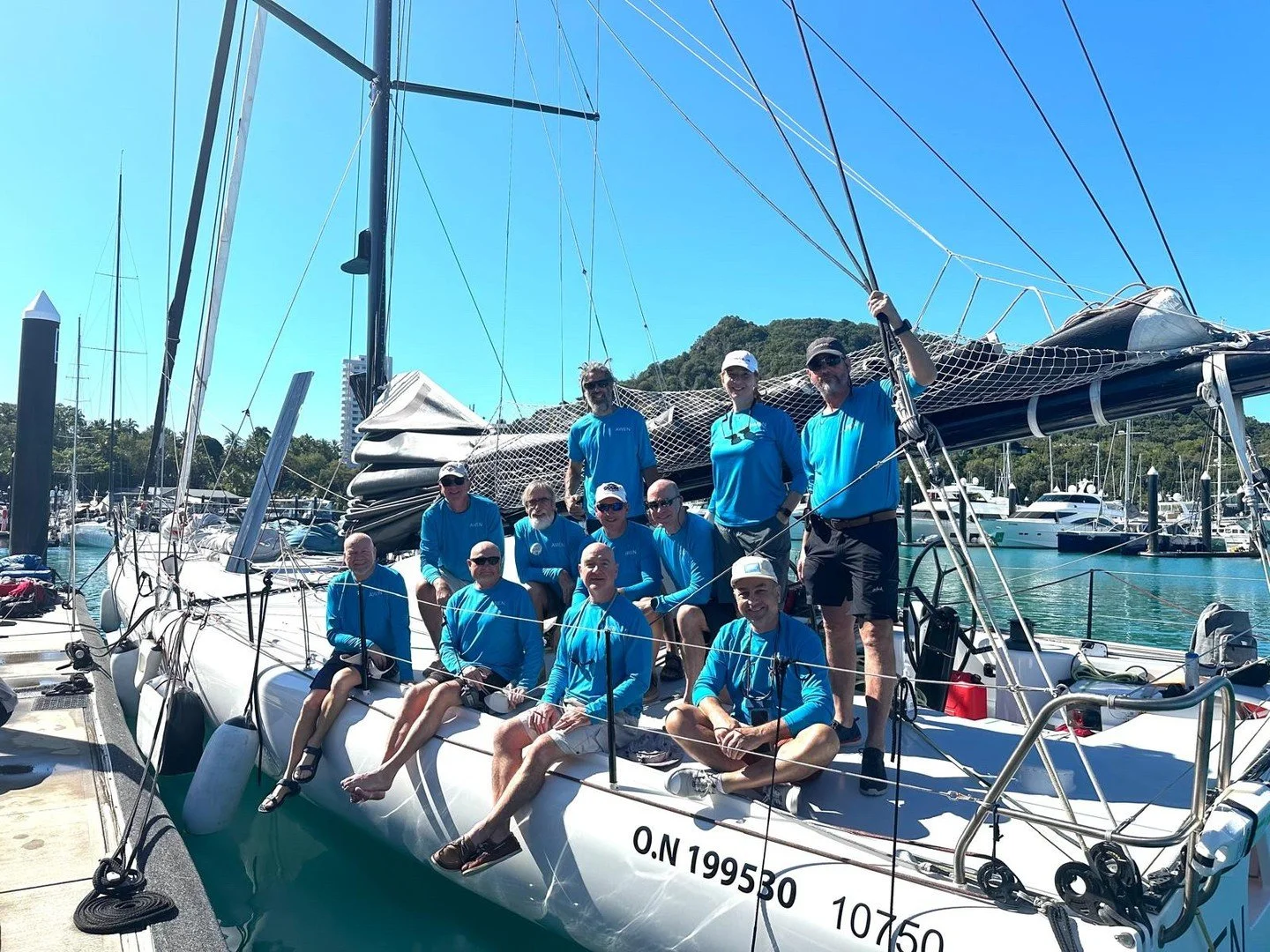 Class of HIRW 2025! Race 1 was fun for most of the afternoon, but the course set upwind in 3-5 knots of breeze and against 2 knots of tide, meant half of our division failed to finish within the time limit, including Awen. A frustrating start but tha