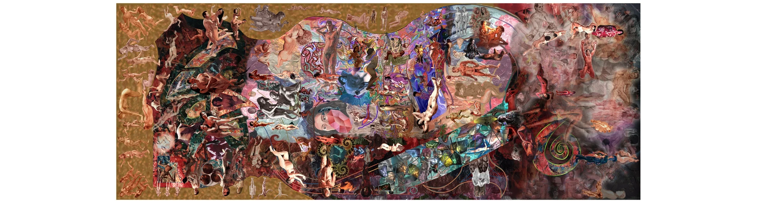 "4096: Trust Time" 60' x 164" computer art print 1995