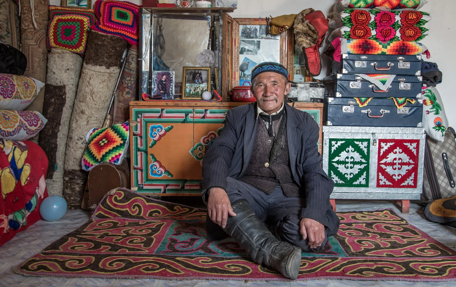 Mongolia, October 2015. A man in his house. There is something very calm and reassuring about the people of Mongolia. When they smile, they smile with their hearts and eyes and every other cell of their bodies.