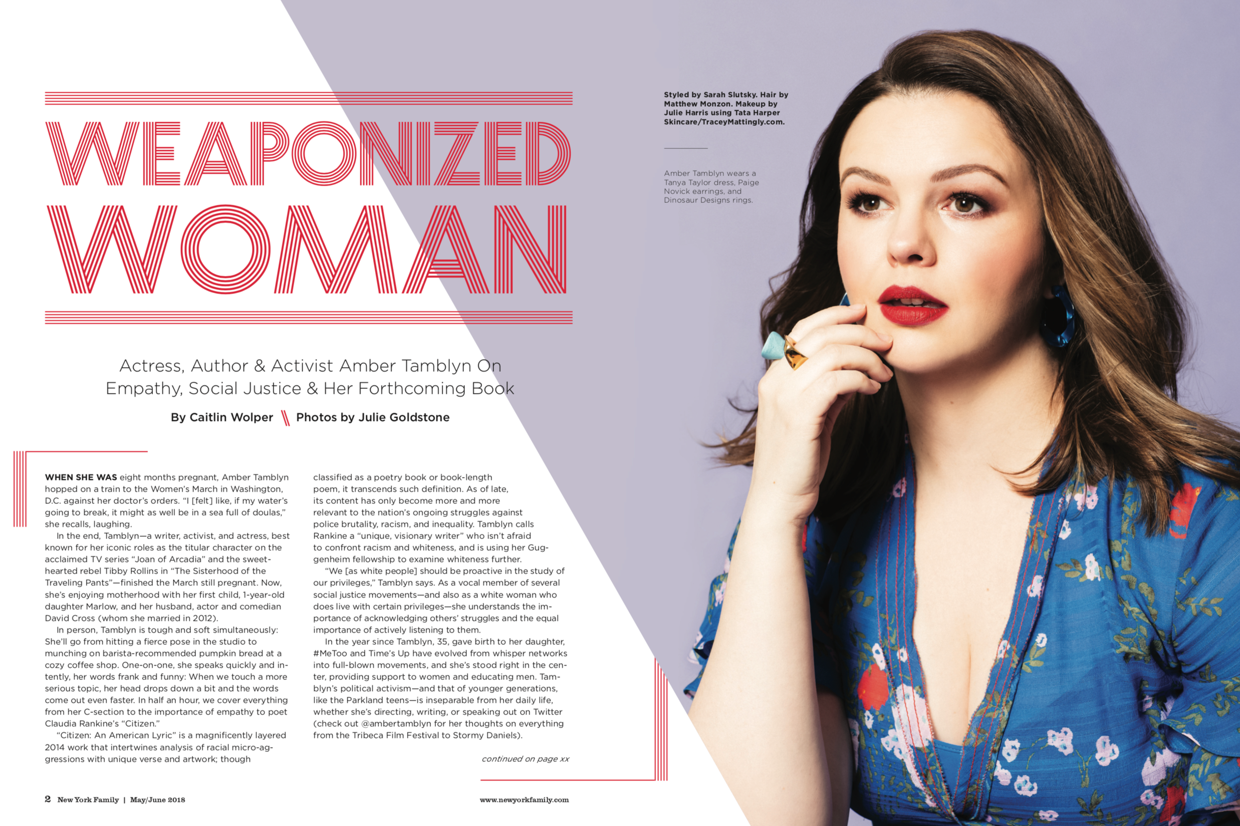 Amber Tamblyn for New York Family