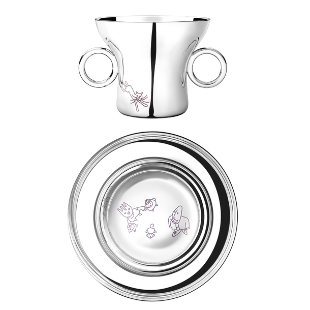 GEORG JENSEN ALFREDO KOPP OG TALLERKEN 819,-