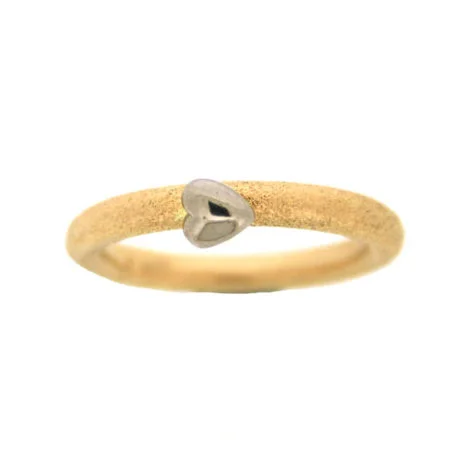 VAN BERGEN - RING I 14 KT GULL M/ SØLVHJERTE 10.990,-