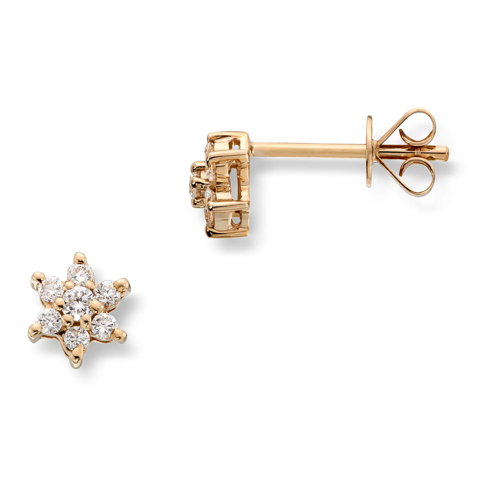 ØREPYNT GULT GULL MED DIAMANTER / 14 DIAMANTER 0,18 Ct. HP1 4.990.-