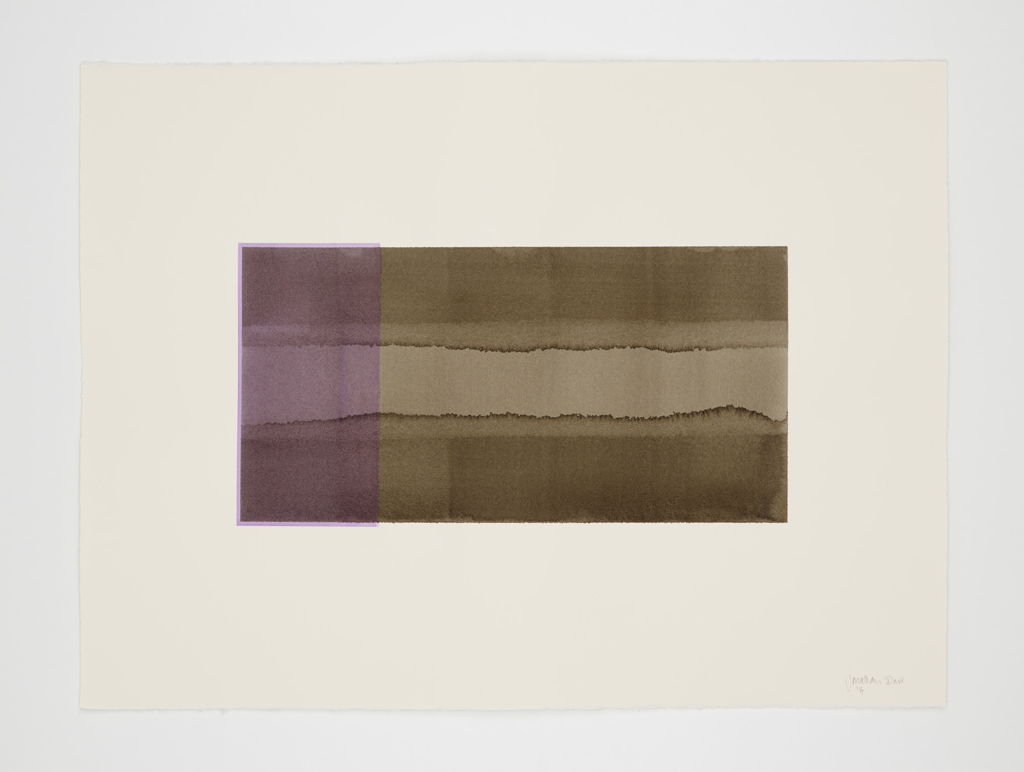 watercolour on deckle edged paper, 76x57cm Photograph : Sun Lee