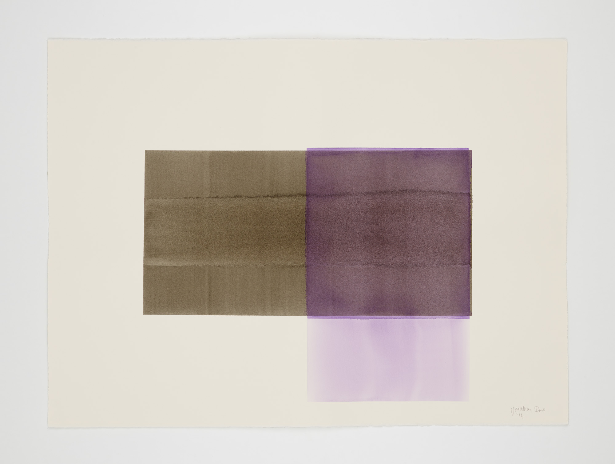 watercolour on deckle edged paper, 76x57cm Photograph : Sun Lee