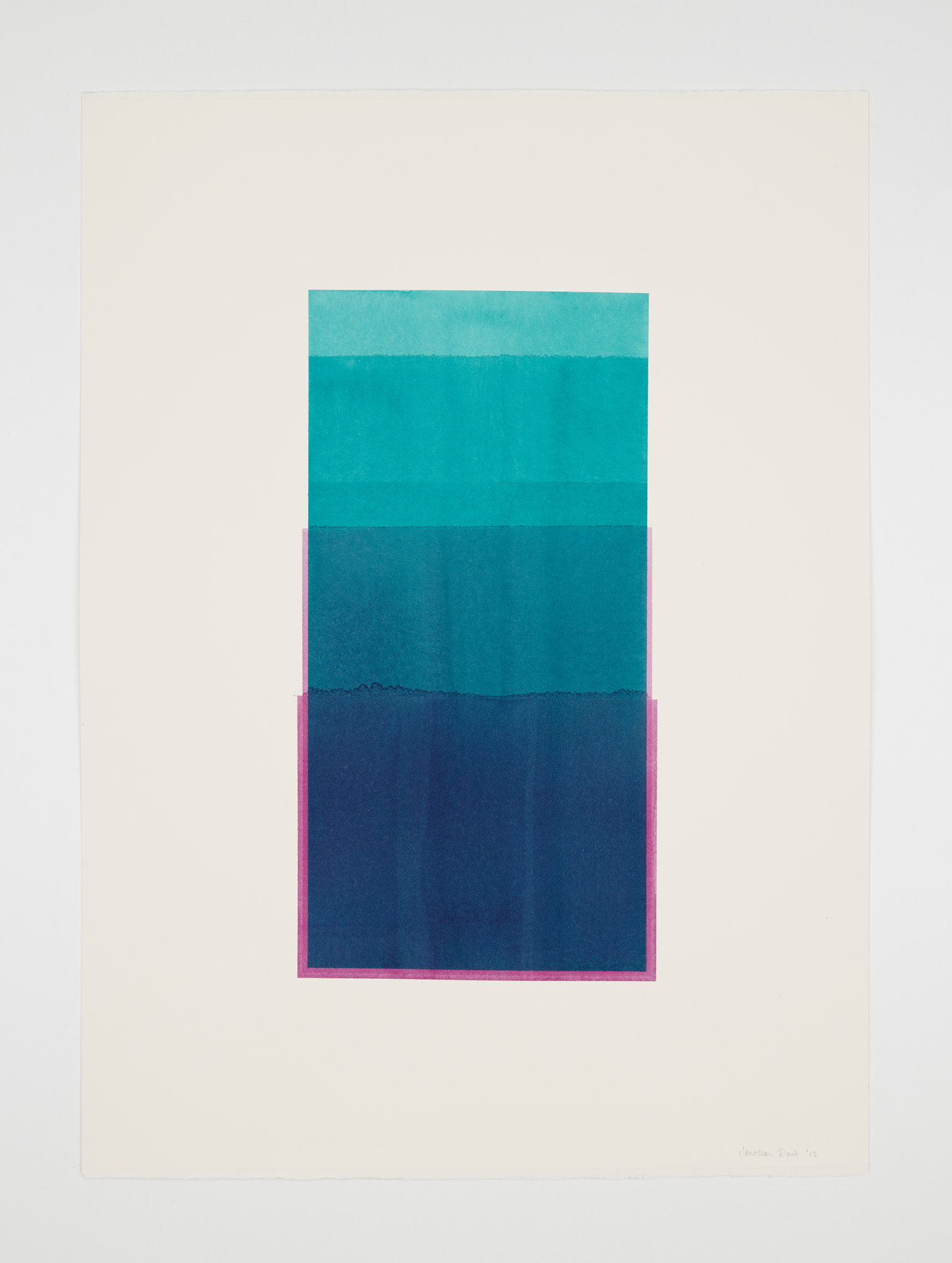 watercolour on deckle edged paper, 76x57cm Photograph : Sun Lee