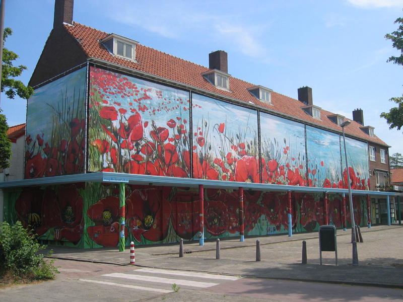 Klaprozenwand Rivierenwijk 2007-2008