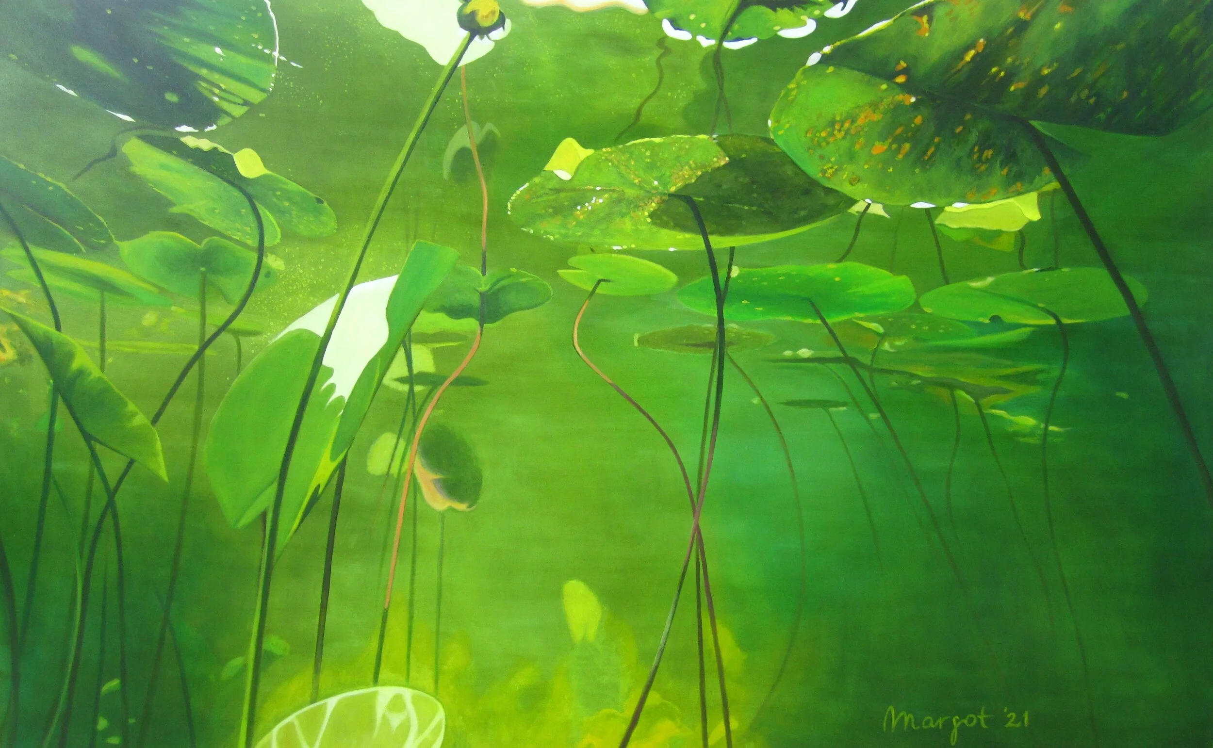 Underwater Landscape, olieverf op doek, 100 cm x 160 cm.JPG