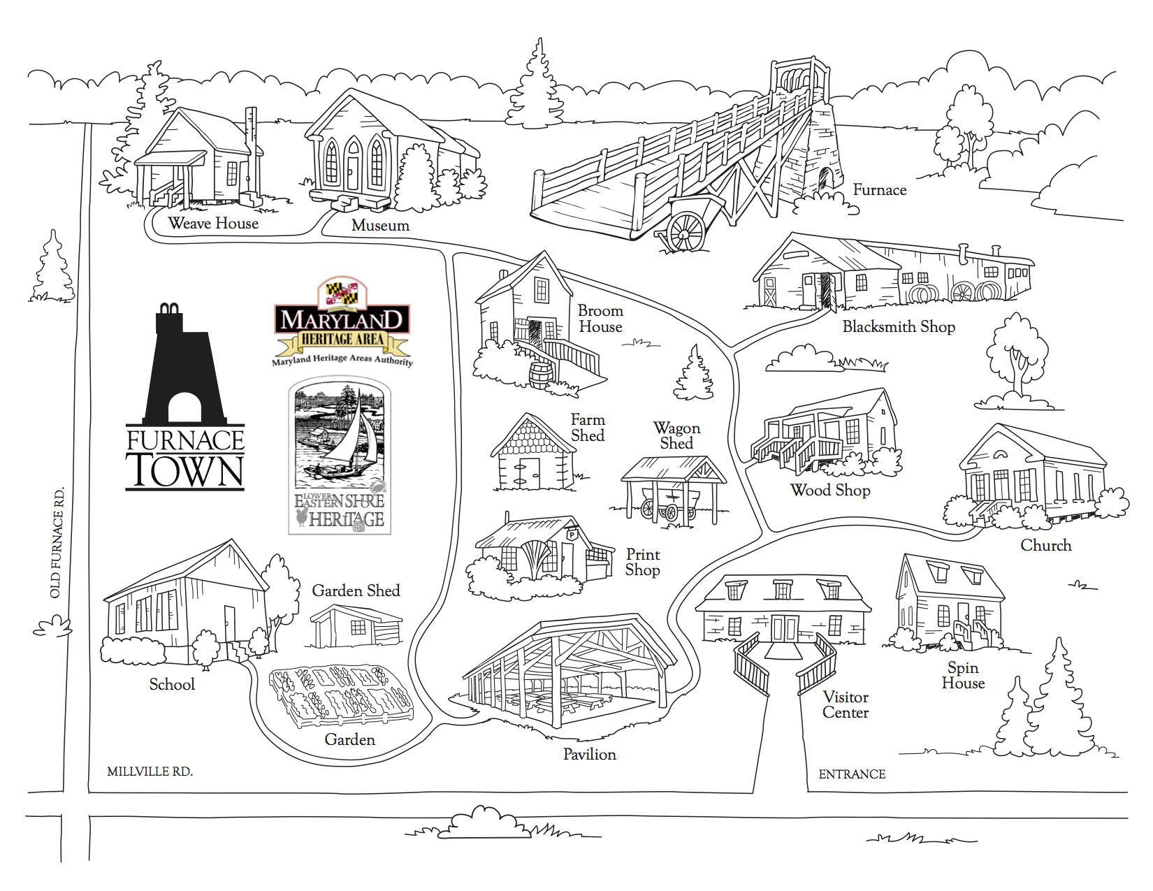 Furnace Town Living Heritage Village Map