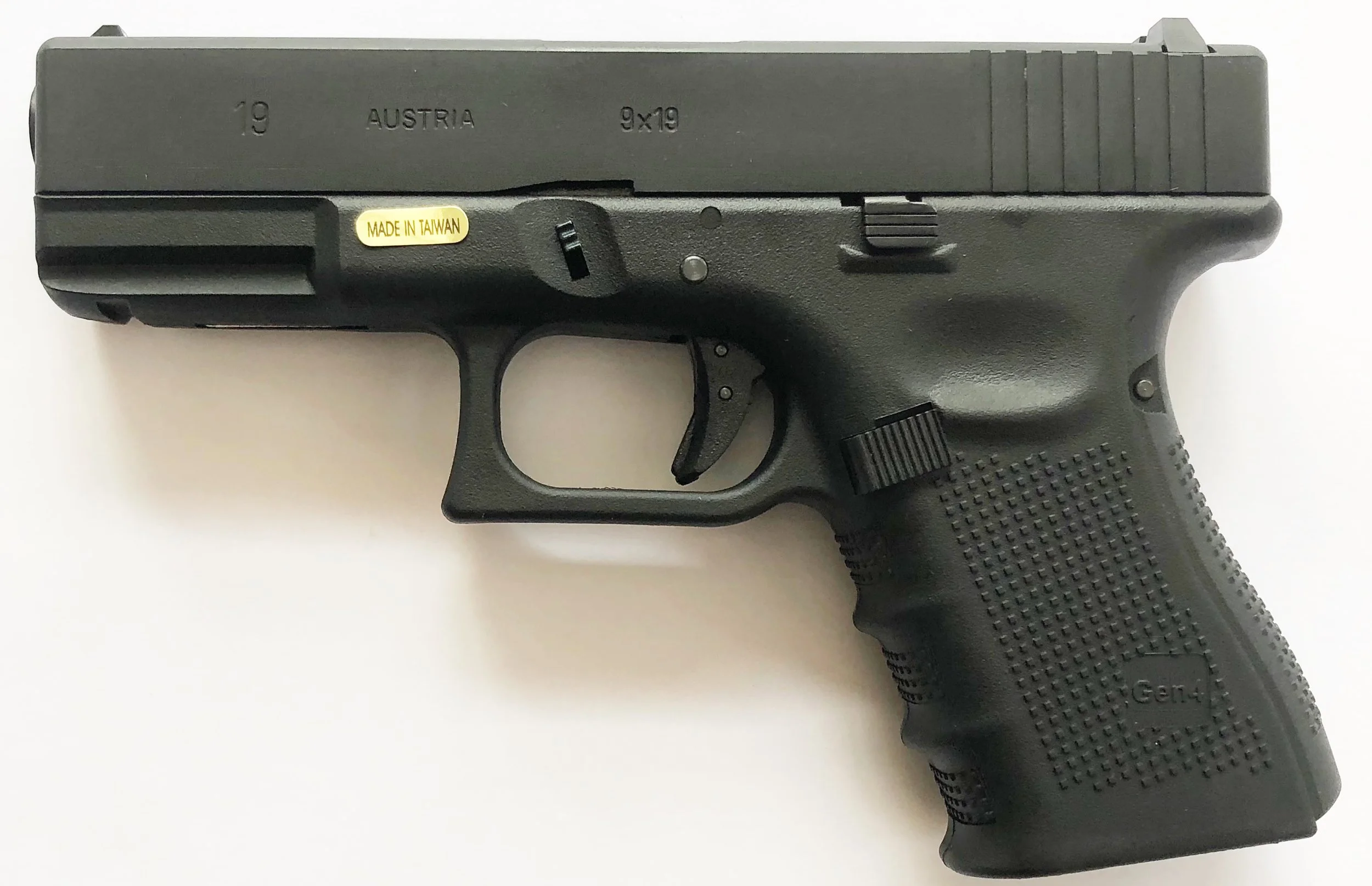 WE EU19 Gen 4 GBB Black gas pistol Glock 19 replica