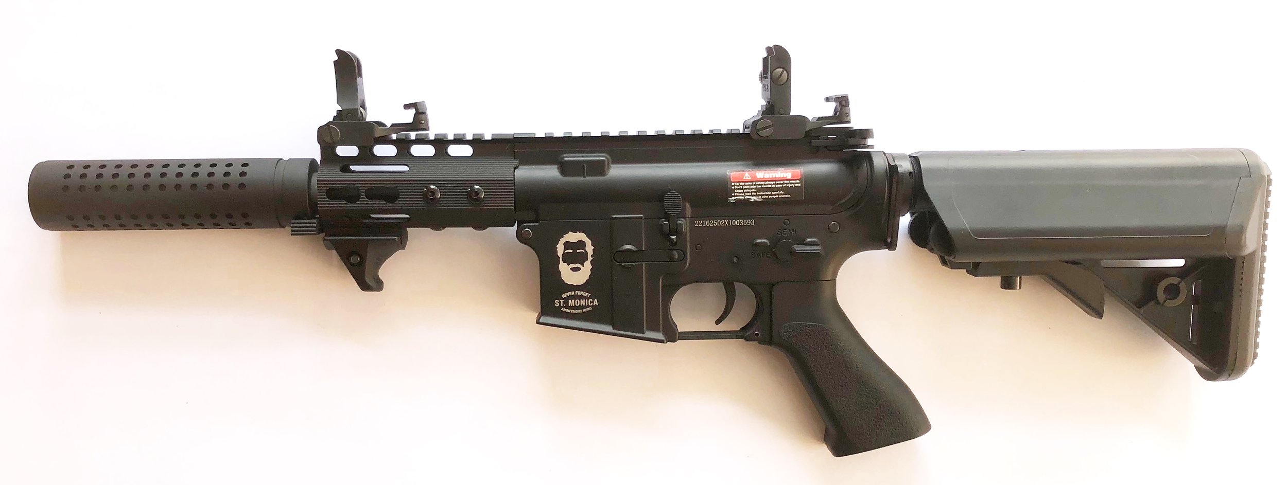 Copy of Duel Code St.Monica Anonymous Hero Black CQB M4 AEG with suppressor
