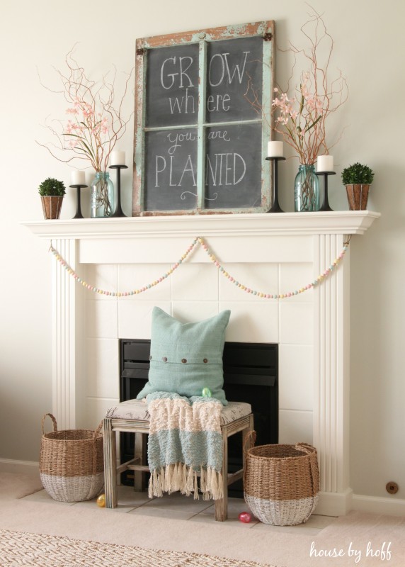 This beautiful mantel was decorated by House of Hoff . Love the colors and textures!