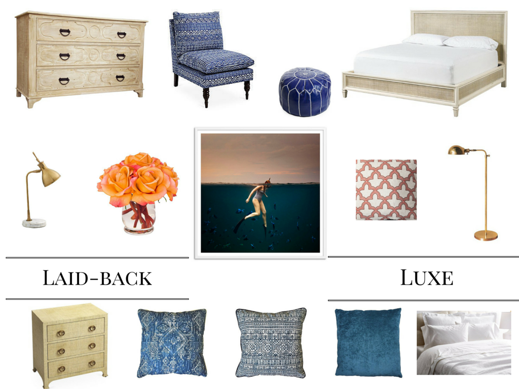 Let's create a retreat in your home! Mood Board created with items from One Kings Lane and Domino.com.