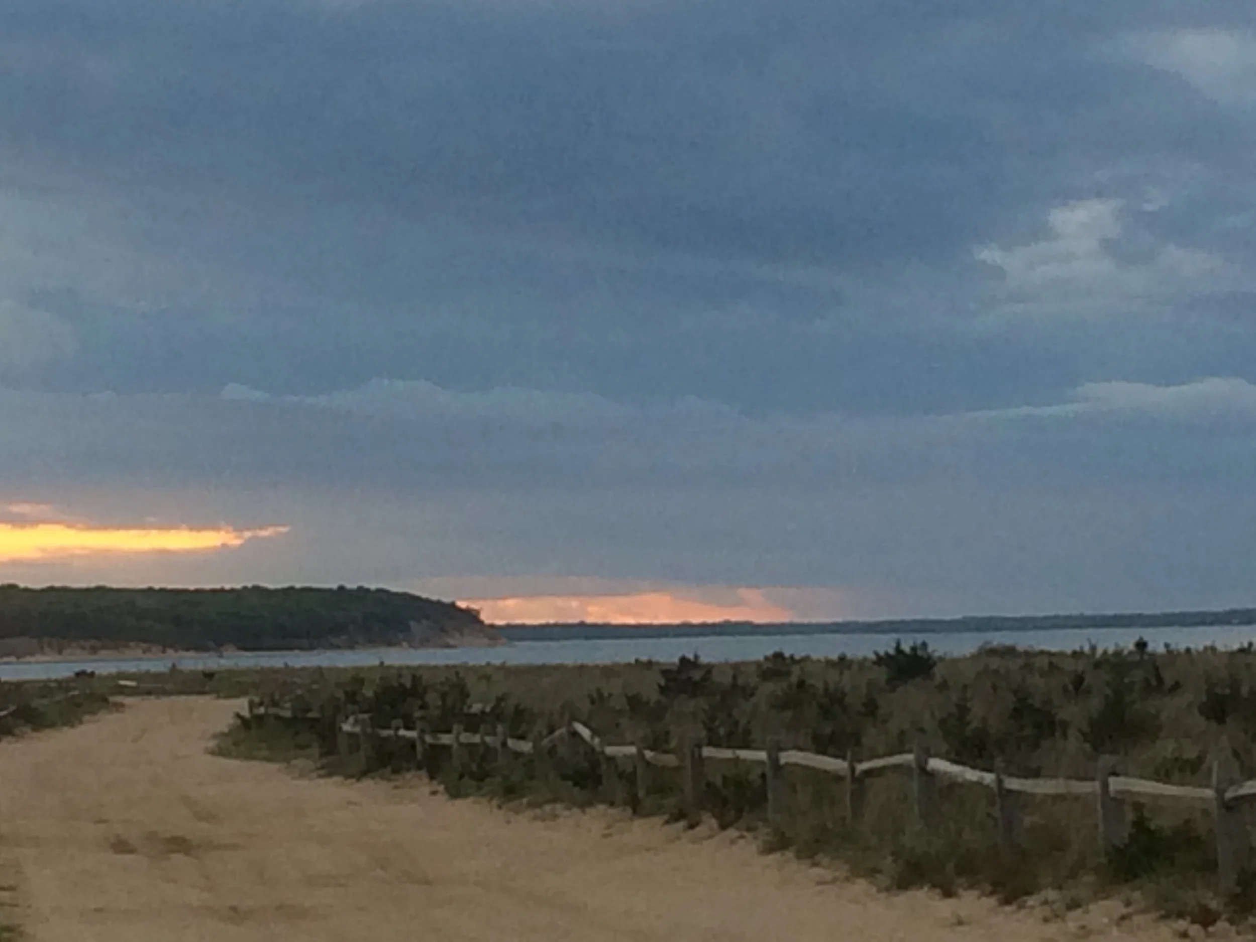Spectacular sunsets a short drive or long walk from the cottage.