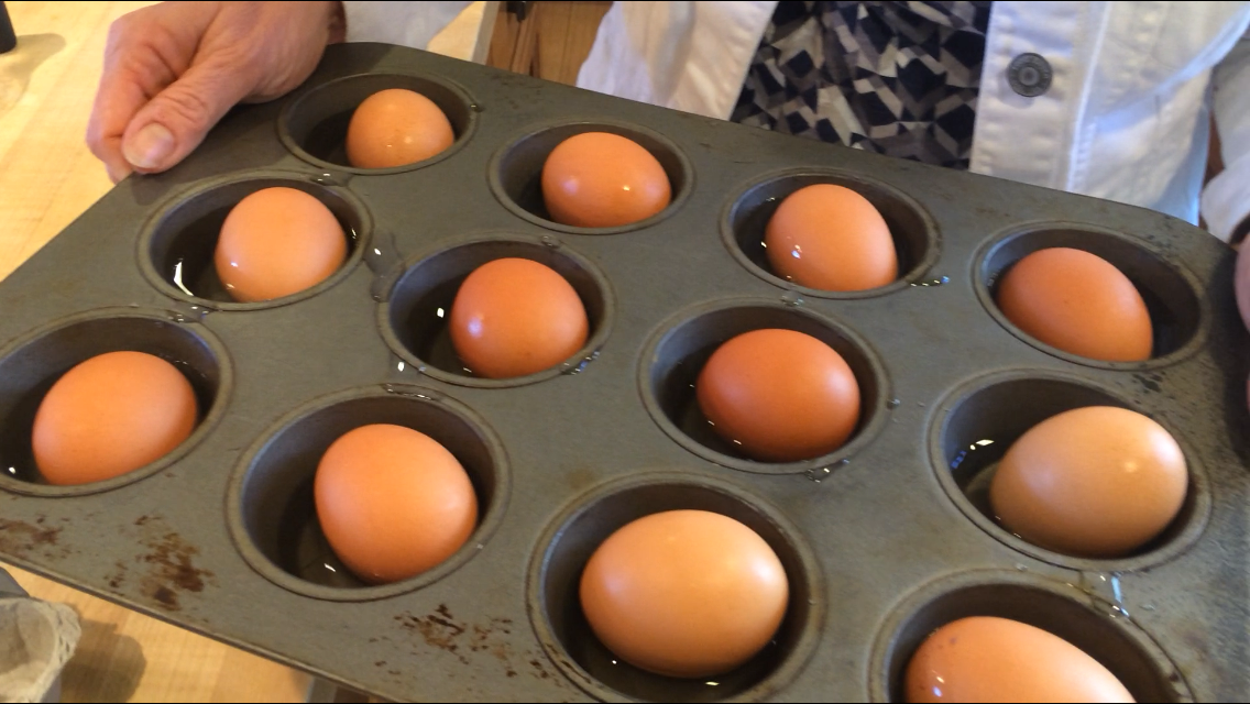 Hard eggs. Baked????