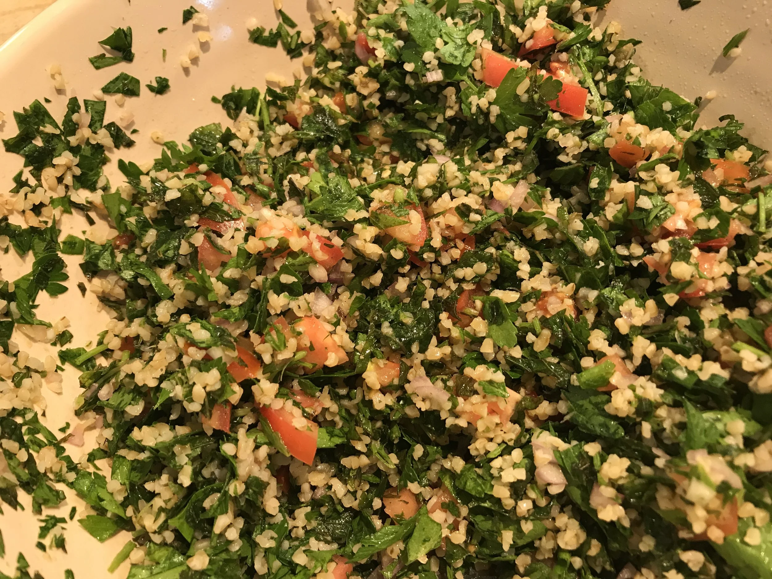 Tabbouleh-ish Grain and Green salad - a Tasty Thursday post