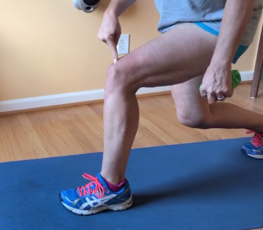 Lunge form: Knees BEHIND toes. BEHIND them. Are you sensing a theme?