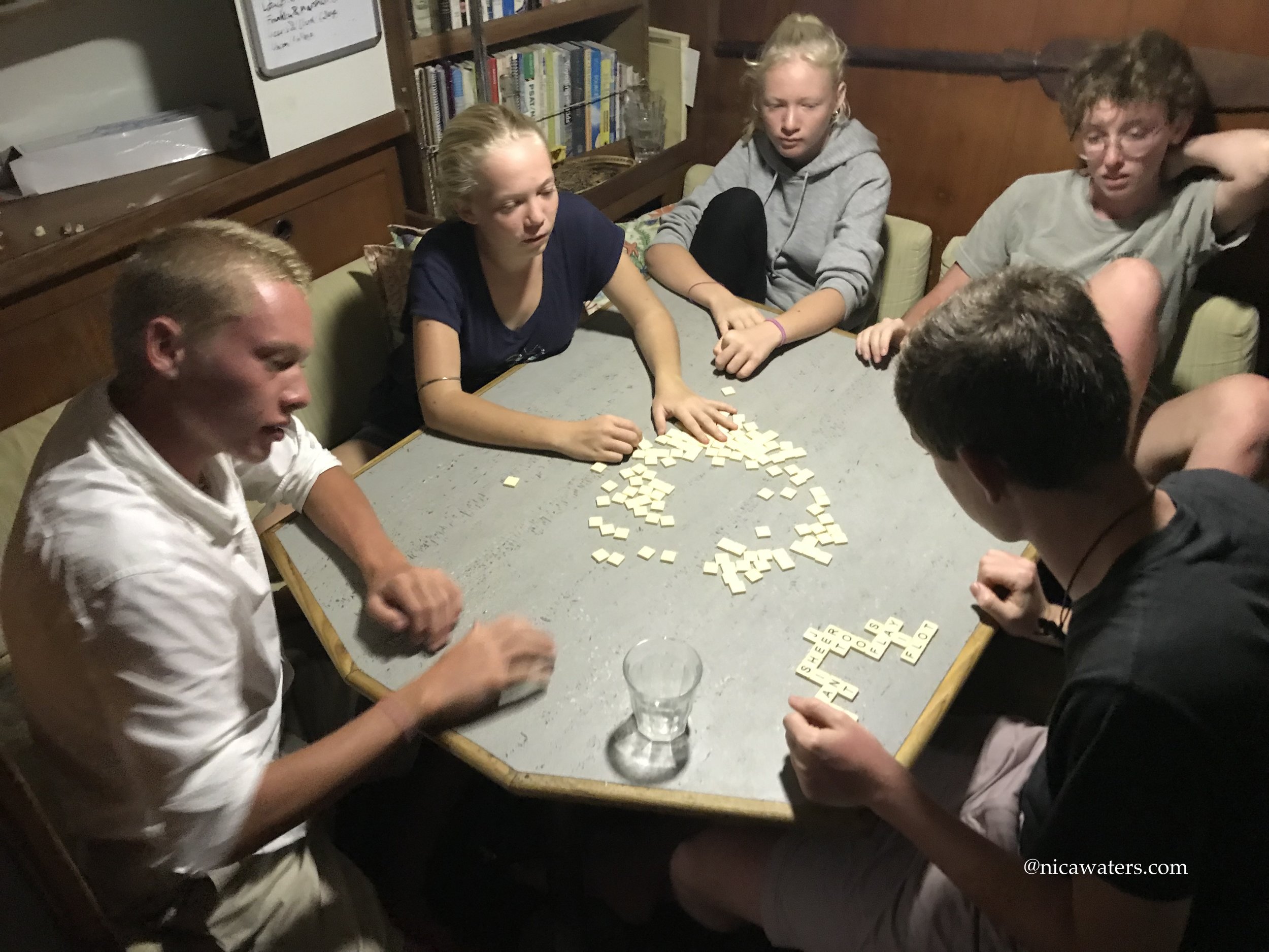 Kids and bananagrams