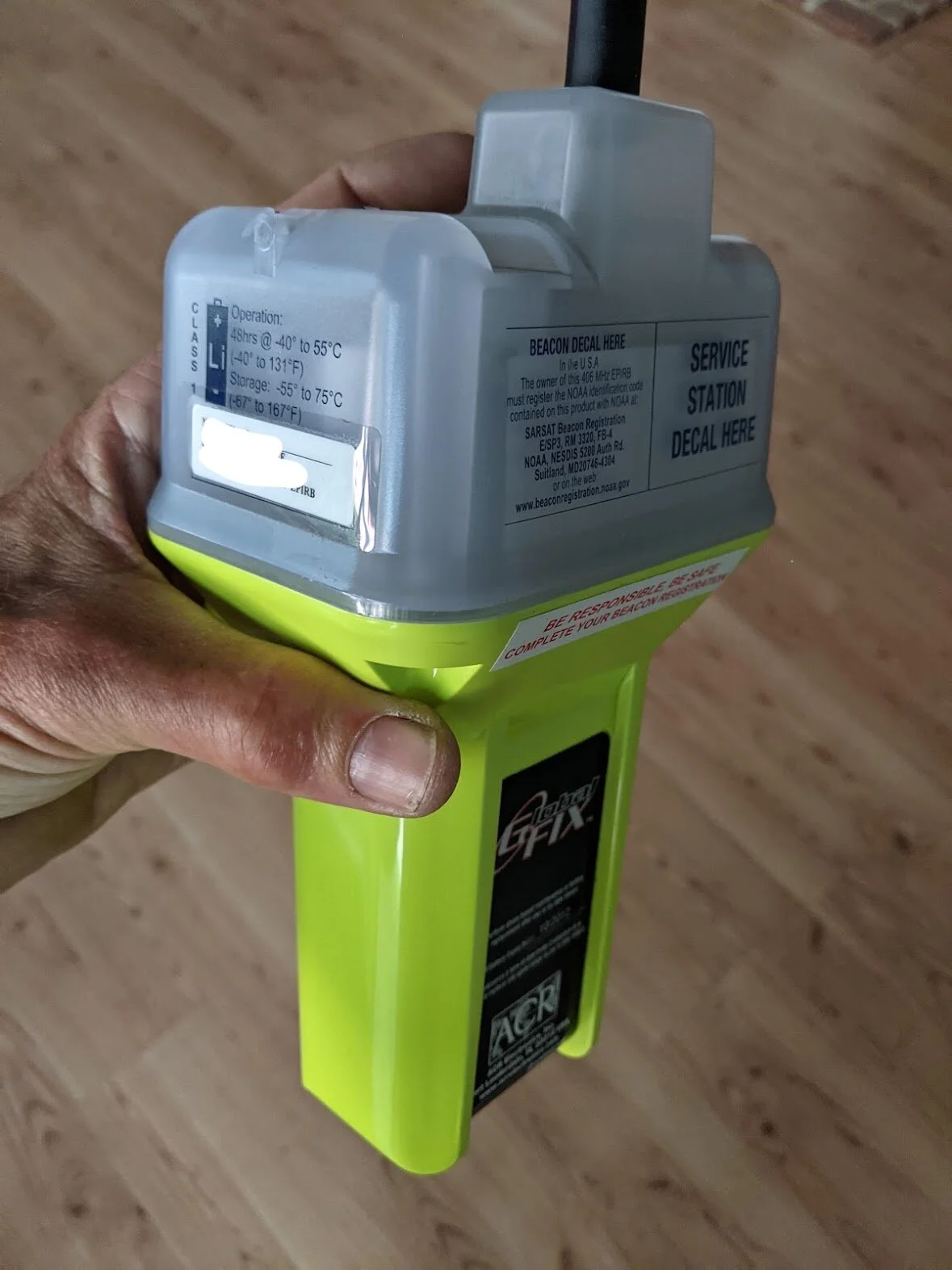 Registering an EPIRB