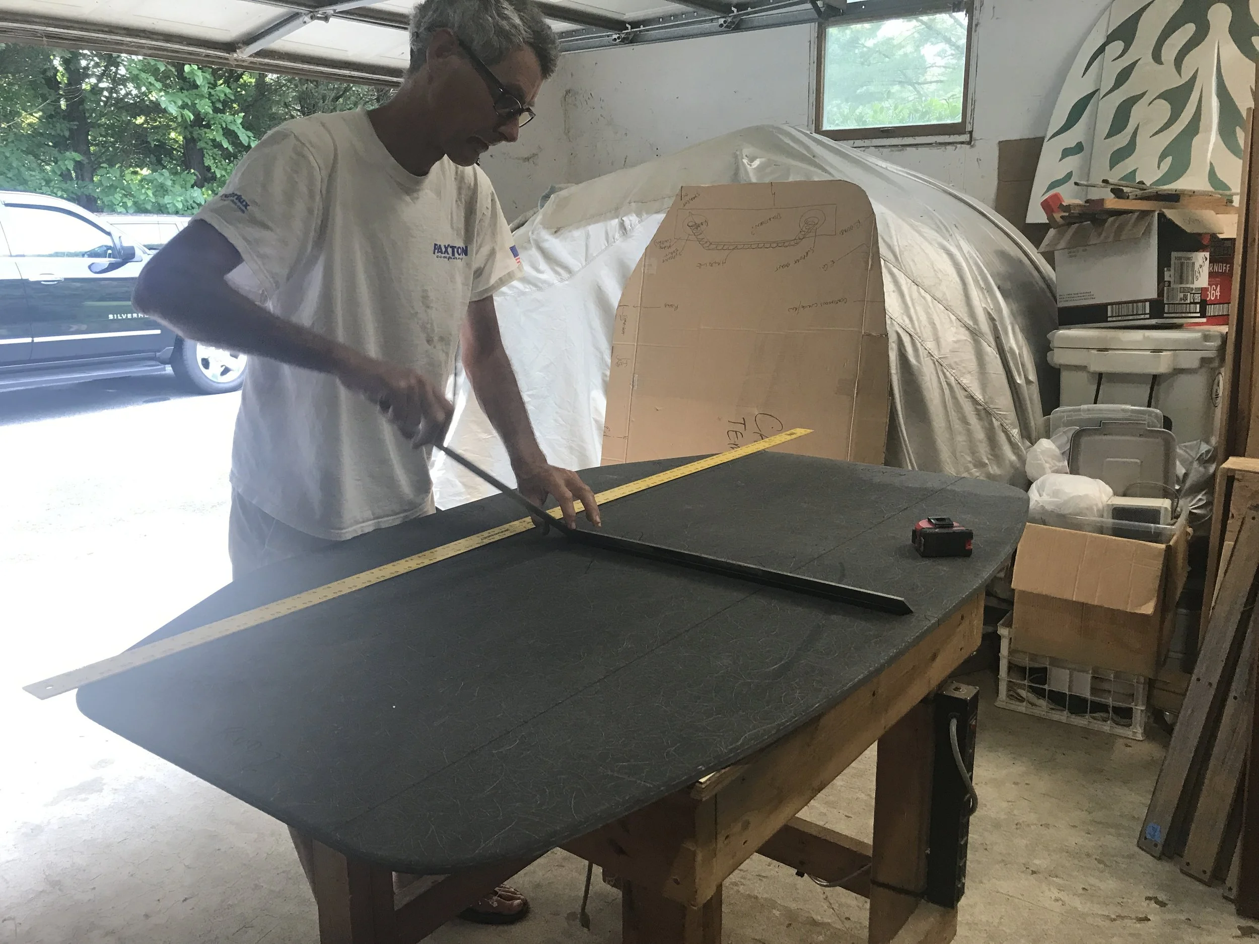 Jeremy measures the coosa for kerfing