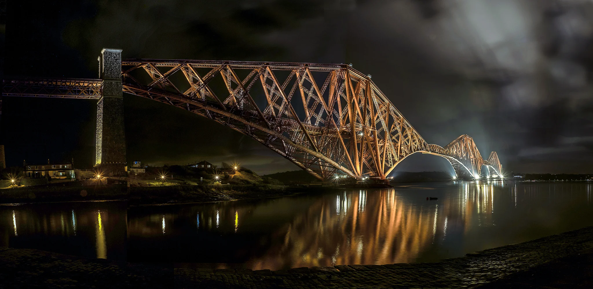 The Forth Rail Bridge - 19 image composition - This was taken to commemorate when the bridge was finally painted in full for the first time. read the story here
