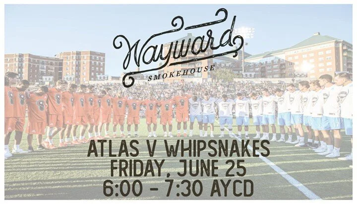 WE&rsquo;RE OPENING UP FOR AN AYCD FRIDAY BEFORE THE PLL GAME!
🥍
Get your tickets NOW for ➡️THIS FRIDAY&rsquo;S GAME⬅️ between Atlas and Whipsnakes!
🥍
Not only does that include AYCD, but it also includes ☝🏽 complementary sandwich!
🥍
➡️ALSO⬅️ Ban