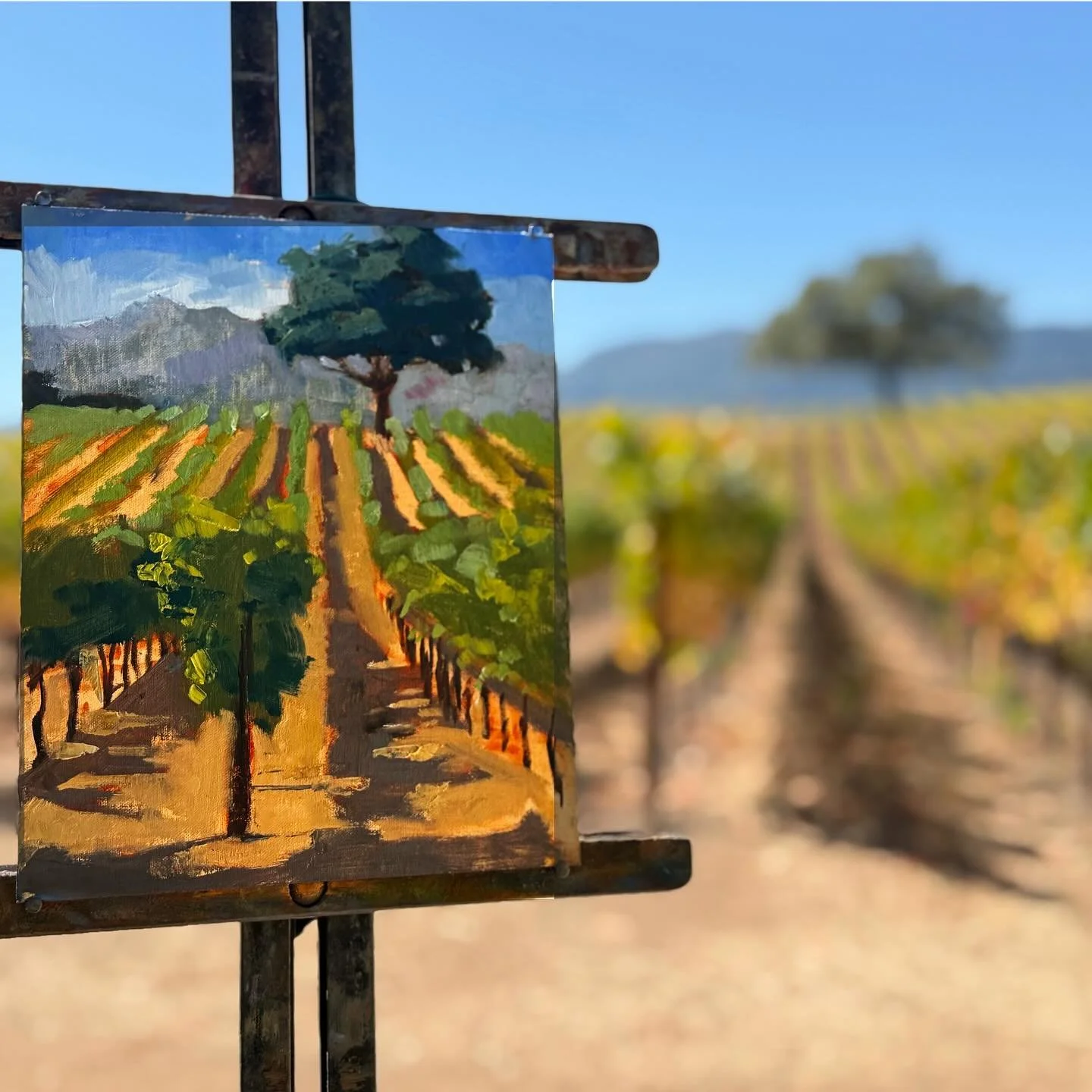 Sneaking in a little painting time before going to a wedding in Glen Ellen